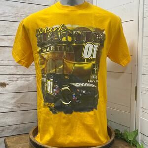 Nascar Auto Racing Mark Martin Car US Army Strong Tee Shirt Stock Sprint Race L